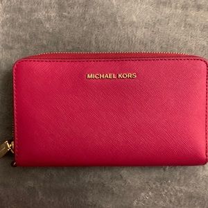 Magenta Michael Kors wallet